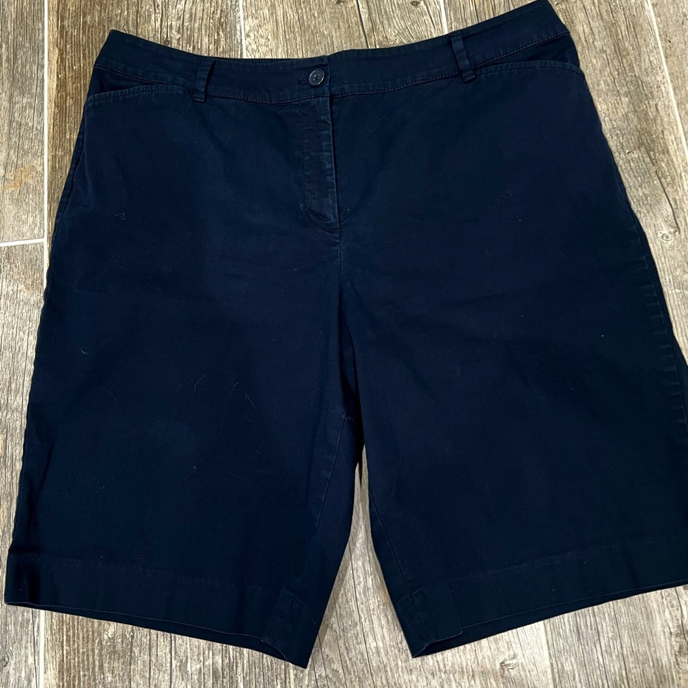 Women's Talbots Navy Bermuda Shorts